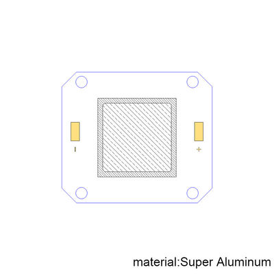 কিউরিং সিস্টেমের জন্য বৈদ্যুতিক শক্তি 50W 395nm UV LED চিপ 20000-24000mw 4046