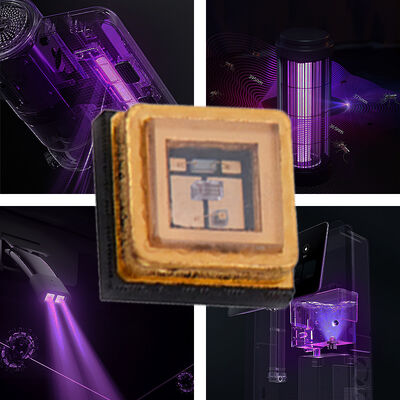 8-12mW 0.5w 3535 ফার ডিপ ইউভিসি 120 ডিগ্রি 270-280nm ইউভি আল্ট্রাভায়োলেট ইউভিসি এলইডি ডায়োড মডিউল