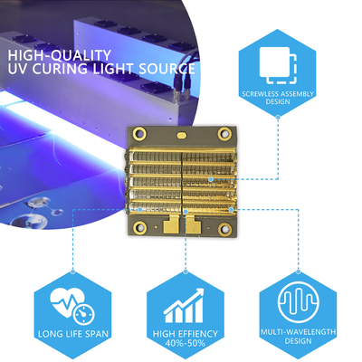 365nm 385nm 395nm UVA 300w LED চিপ 34-38V 2235 ওয়েভ আকৃতির