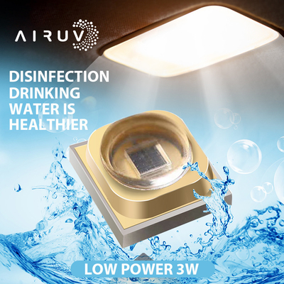 উচ্চ অপটিক্যাল পাওয়ার UVA UVB LED চিপ UVC 254nm Uv Led 270nm 280nm বেগুনি 1W 3W