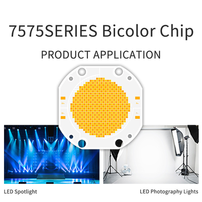 600w + 600w ডুয়াল কালার কোব এলইডি চিপ 7575 ডিমমেবল 2700-6500k 54v 60v ফটোগ্রাফি লাইটের জন্য