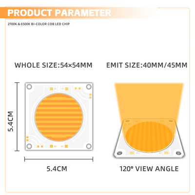 150W 150W 200W 200W COB LED CHIP 5454 ফটোগ্রাফি আলো জন্য দ্বৈত রঙ তাপমাত্রা