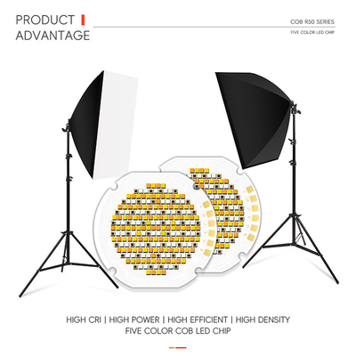 R50 সিরিজ উচ্চ ক্ষমতা পাঁচ রঙের COB LED চিপ 300W / 700W উষ্ণ হোয়াইট রেড গ্রিন ব্লু RGB UV IR ইনফ্রারেড গ্রো ফ্লাড লাইট