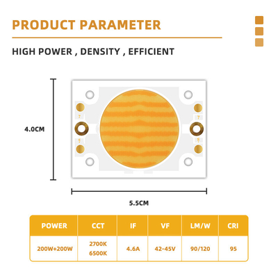 2700k 6500k উচ্চ দক্ষতা 200w 4055 হোয়াইট এসএমডি এলইডি চিপ উষ্ণ হোয়াইট নির্গমন উচ্চ উজ্জ্বল