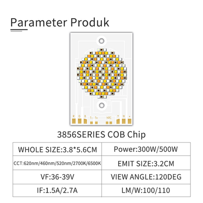 Led Chip 300w 5600 k 36- 39v Led Diode 500w কাস্টমাইজ করুন CCT 1800K 2000K 3000K 4000K 5000K 6000K Cob Led