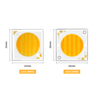 2424 সিরিজ 40W 40W দ্বি-রঙ LED চিপ 2800K/6500K CCT 100/110 LM/W 1100MA IF 36V-38V ফটোগ্রাফি লাইটের জন্য LED চিপ