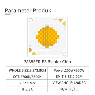 উচ্চ ঘনত্ব COB LED চিপ 3838 200W CRI97 2700-6500K ফটোগ্রাফি লাইট