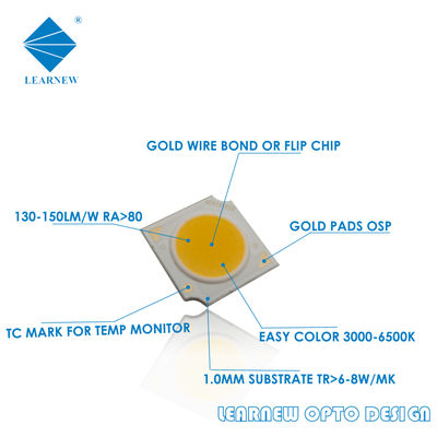 High Power COB LED Chip with 9V-24V Input Voltage 3-50W Power Range and 120° Viewing Angle for LED Spotlight & Solar Light