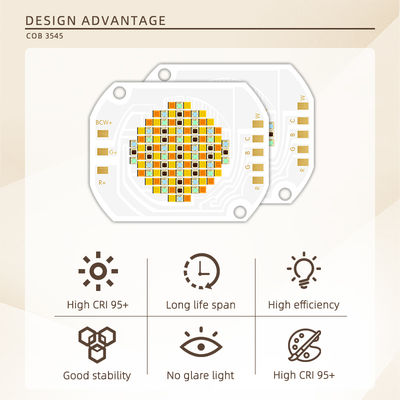 350W COB LED চিপ 2700K-6500K RGBCW ফুল কালার টিউনযোগ্য, মঞ্চ ও ফটোগ্রাফি লাইটের জন্য 120° দেখার কোণ সহ