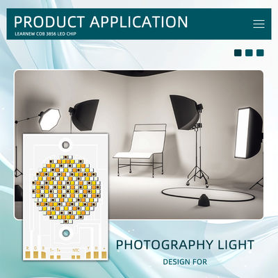 উচ্চ ক্ষমতা সম্পন্ন COB LED চিপ 300W 500W RGBWW 38x56mm 110LM/W 2400K-7000K বাণিজ্যিক আলোর জন্য