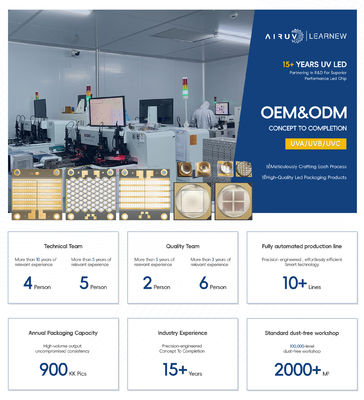 পোর্টেবল স্টেরিলাইজেশন বক্স এবং ওয়াশিং মেশিনের জন্য শীর্ষ মানের ইউভিসি এলইডি 250nm 260nm 270nm 280nm 0.5W এসএমডি টাইপ