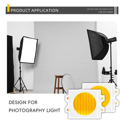 অনুজ্জ্বলযোগ্য 4055 COB LED চিপ বাইকালার দুটি রঙ CCT CRI95 600W 2700-6500K 40000LM ডাউনলাইট ফটোগ্রাফিক লাইট COB চিপ