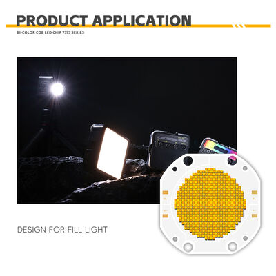 ৬০০W+৬০০W বাইকালার COB LED চিপ CCT COB 7575 সিরিজ টিউনযোগ্য COB LED চিপ ফটোগ্রাফিক লাইট ডিমেবল সাদা রঙ CRI95 10A