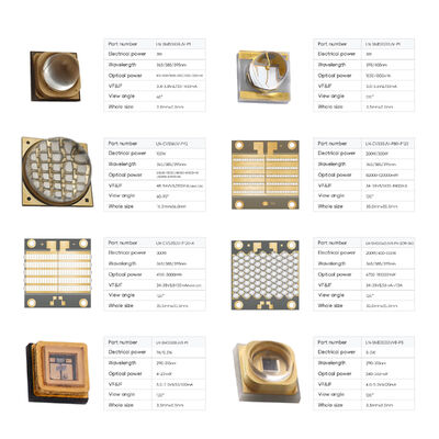 6565 6868UV UVA SMD LED 10W 3000mW ফ্লেক্সো প্রিন্টিং 365nm ডায়োড ইনকজেট প্রিন্টার 385nm 395nm 3D প্রিন্টার ইউভি কুরিং অফসেট প্রিন্টিং