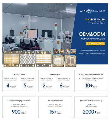 5W-7W UV LED ডায়োড 55mil SMD3838 উচ্চ ক্ষমতা 365nm 385nm 395nm 405nm UV নিরাময় UVled চিপ