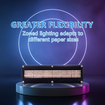 লং লাইফ স্প্যান AC220V 1200W কুরিং ইউভি এলইডি সিস্টেম 395nm 310mm দৈর্ঘ্য মুদ্রণ মেশিন 12W / সেমি 2 0-12V ডিমিং অফসেট প্রিন্টার