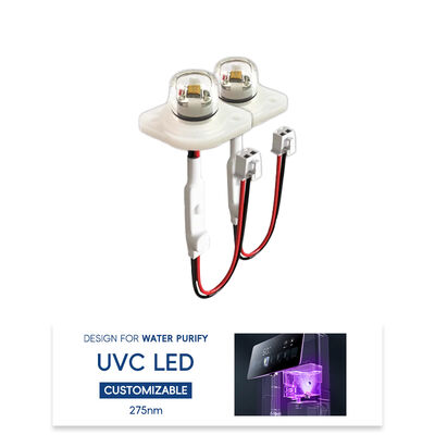 উচ্চ দক্ষতা ইকো মূল্য UV UV-C DC12V UVC 275nm LED মডিউল 0.5W 40mA IP68 DC24V জল বায়ু বিশুদ্ধকরণ 6-10mW