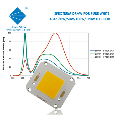 40X46MM আকারের কোব LED চিপ 4046 5500k ডিজাইন প্লাবন আলো 100 ওয়াটের জন্য আদর্শ