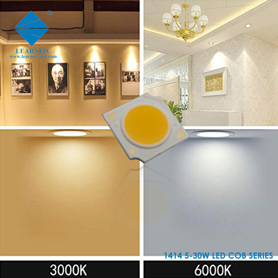1414 সিরিজ COB LED চিপ 3W 5W 9W 15W 2700K 6500K 120-140lm/W R11mm LED স্পটলাইটের জন্য