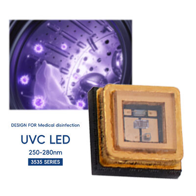 উচ্চ ক্ষমতা UVC 3535 LED চিপ 1W 5-7V 250nm 260nm 270nm 280nm হালকা ল্যাম্প নিরাময়ের জন্য ডায়োড মণু